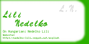 lili nedelko business card